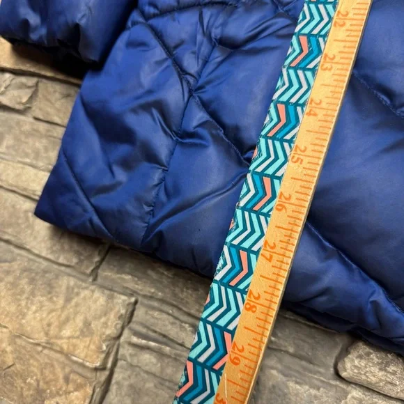 The North Face 550 Down Insulated Parka Jacket Women Large Blue Full Zip Pockets - Picture 13 of 14